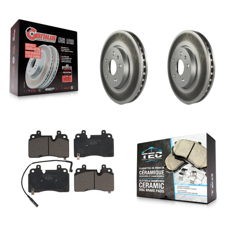 Front Coated Disc Brake Rotors And Ceramic Pads Kit For Chevrolet Corvette KGT-102995
