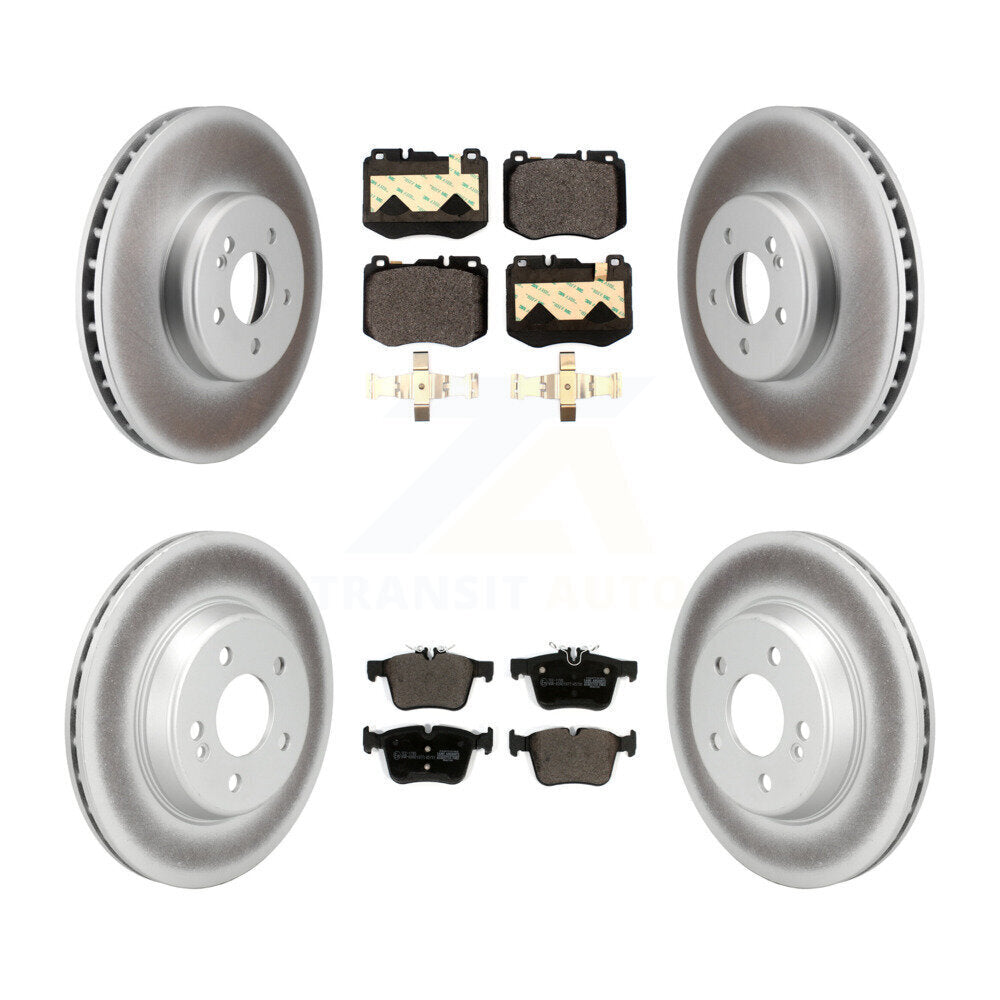 Front Rear Coated Disc Brake Rotors And Ceramic Pad Kit For Mercedes-Benz C300 C400 C350e KGT-103006