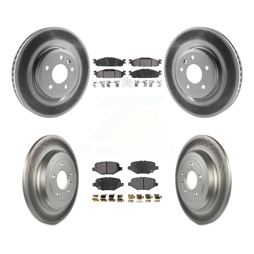 Front Rear Coated Brake Rotor Ceramic Pad Kit For Ford Explorer Without Heavy Duty Brakes KGT-103013