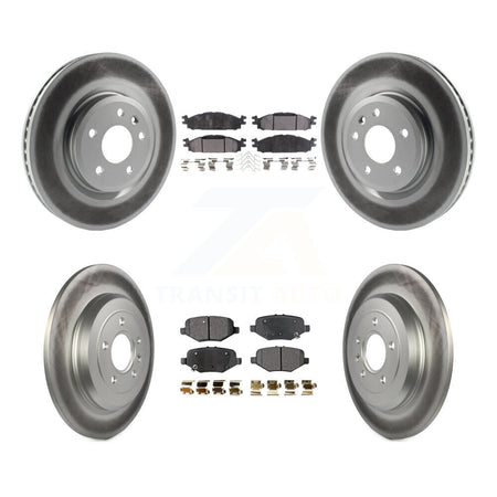 Front Rear Coated Brake Rotor Ceramic Pad Kit For Ford Explorer Without Heavy Duty Brakes KGT-103013