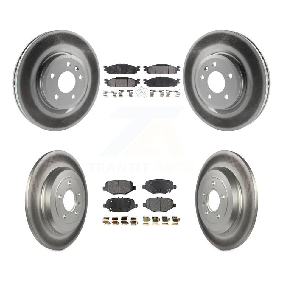Front Rear Coated Brake Rotor Ceramic Pad Kit For Ford Explorer Without Heavy Duty Brakes KGT-103013