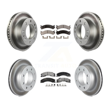 Front Rear Coated Disc Brake Rotors And Ceramic Pads Kit For Chevrolet Express 4500 KGT-103051