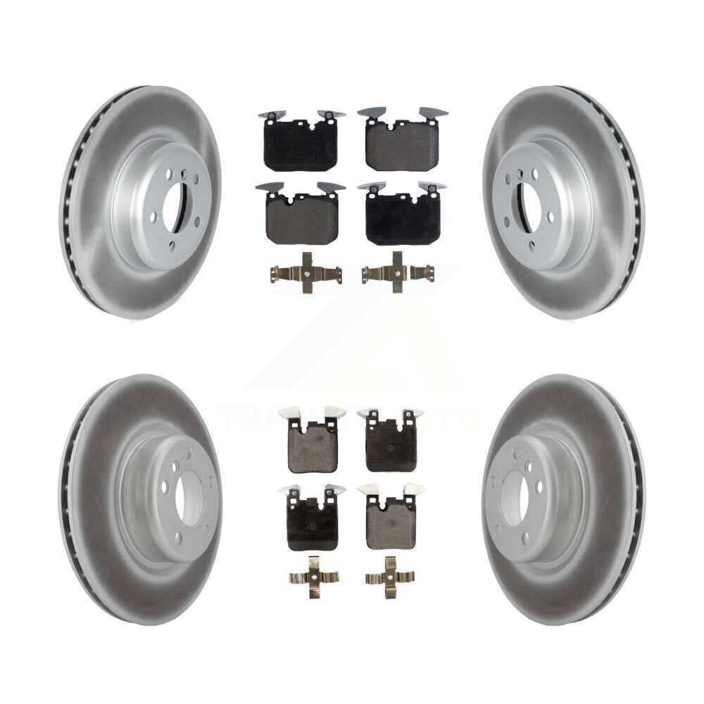 Front Rear Coated Disc Brake Rotors And Ceramic Pads Kit For 2018-2020 BMW M240i xDrive KGT-103052