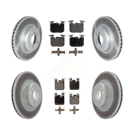 Front Rear Coated Disc Brake Rotors And Ceramic Pads Kit For 2018-2020 BMW M240i xDrive KGT-103052