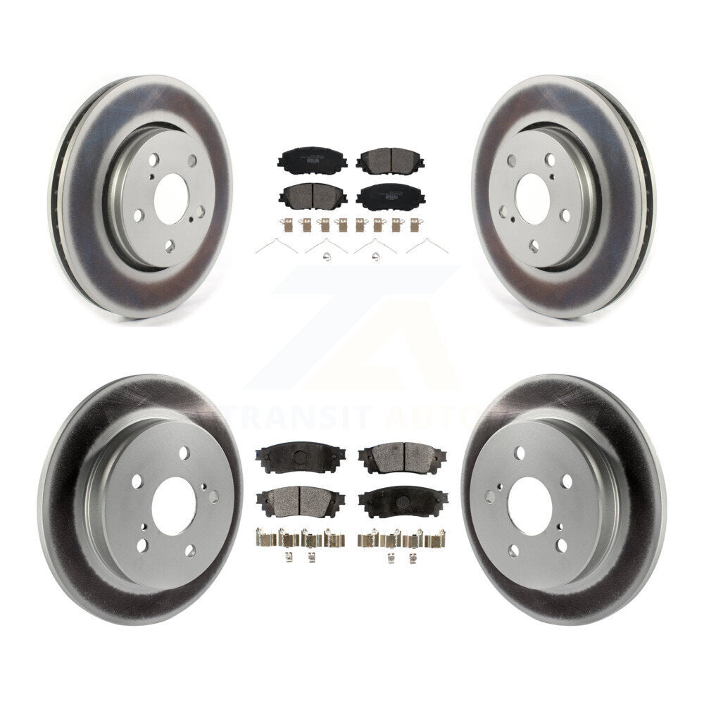 Front Rear Coated Disc Brake Rotors And Ceramic Pads Kit For Toyota C-HR KGT-103085