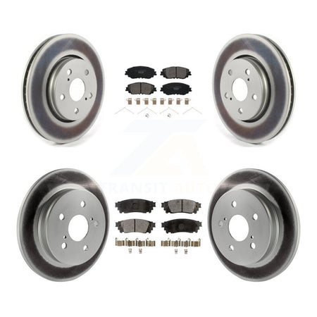 Front Rear Coated Disc Brake Rotors And Ceramic Pads Kit For Toyota C-HR KGT-103085