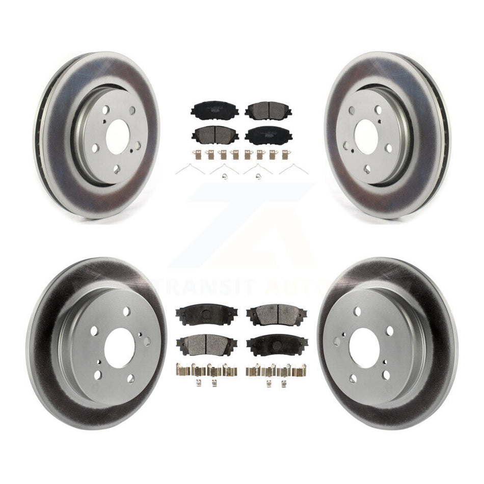 Front Rear Coated Disc Brake Rotors And Ceramic Pads Kit For Toyota C-HR KGT-103085