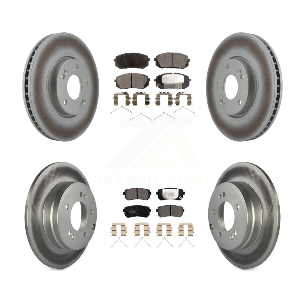 Front Rear Coat Brake Rotors Ceramic Pad Kit For Hyundai Sonata With Manual Parking KGT-103094