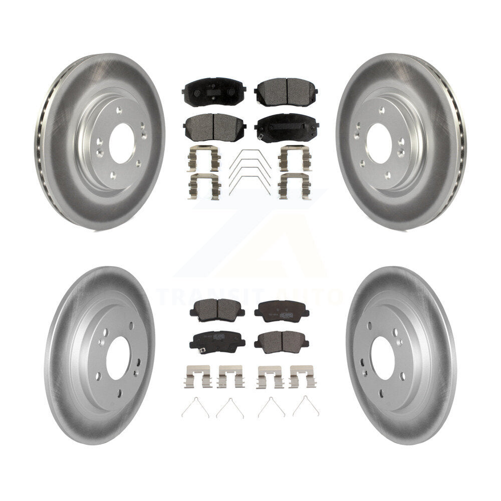 Front Rear Coat Brake Rotors Ceramic Pad Kit For Hyundai Kona With Electric Parking KGT-103103