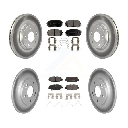 Front Rear Coat Brake Rotors Ceramic Pad Kit For Hyundai Kona With Electric Parking KGT-103103
