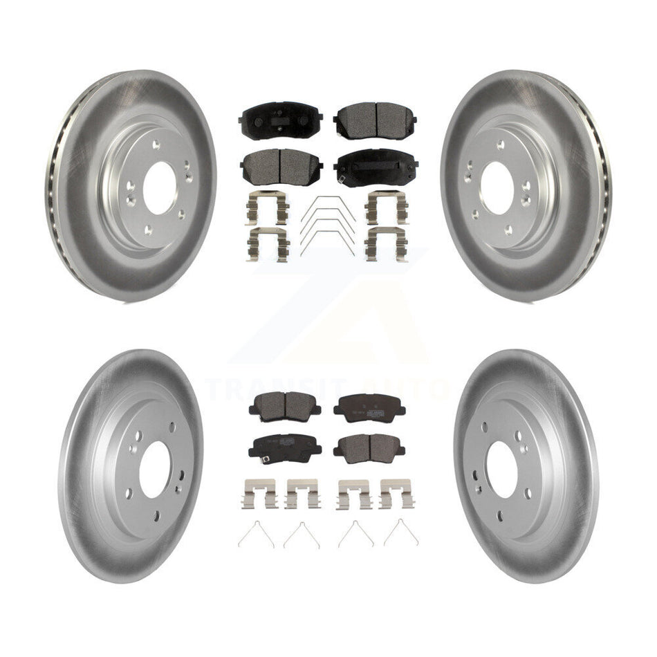 Front Rear Coat Brake Rotors Ceramic Pad Kit For Hyundai Kona With Electric Parking KGT-103103