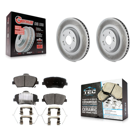 Front Coated Disc Brake Rotors And Ceramic Pads Kit For 2019-2022 Hyundai Nexo KGT-103116