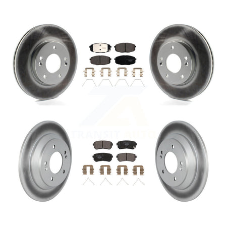 Front Rear Coat Brake Rotor Ceramic Pad Kit For 22 Hyundai Kona With Manual Parking KGT-103150