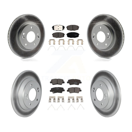 Front Rear Coat Brake Rotors Ceramic Pad Kit For Hyundai Kona With Electric Parking KGT-103151