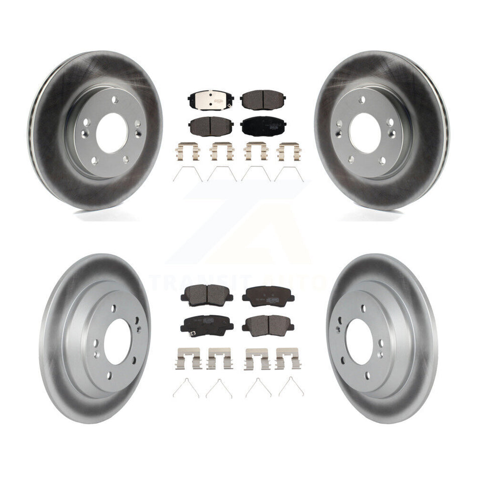 Front Rear Coat Brake Rotors Ceramic Pad Kit For Hyundai Kona With Electric Parking KGT-103151