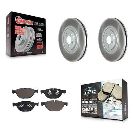Front Coated Disc Brake Rotors And Ceramic Pads Kit For Jaguar F-Type KGT-103168
