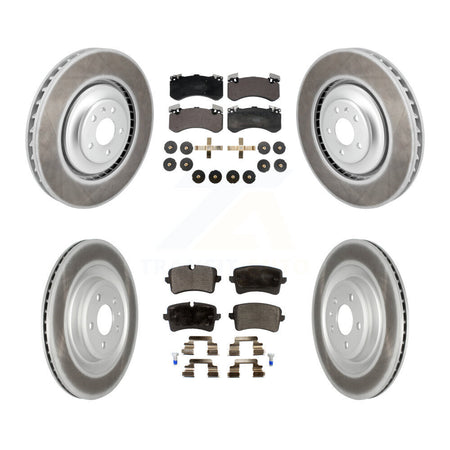 Front Rear Coated Disc Brake Rotors And Ceramic Pads Kit For Audi S8 S7 KGT-103170