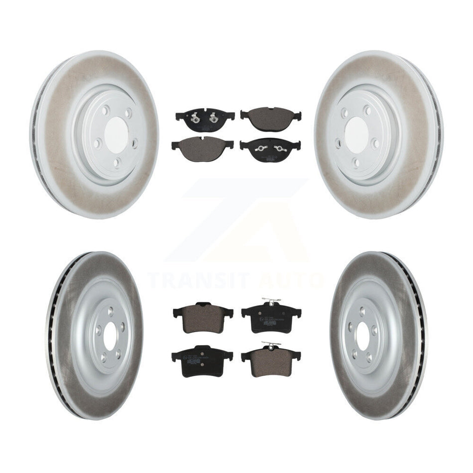 Front Rear Coat Brake Rotor Ceramic Pad Kit For Jaguar XF With 326mm Diameter KGT-103172