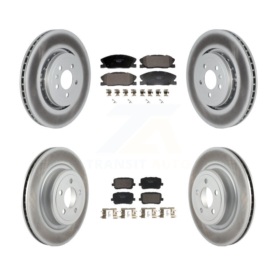 Front Rear Coat Brake Rotors Ceramic Pad Kit For 2020-2023 Dodge Charger Pursuit with RWD KGT-103177