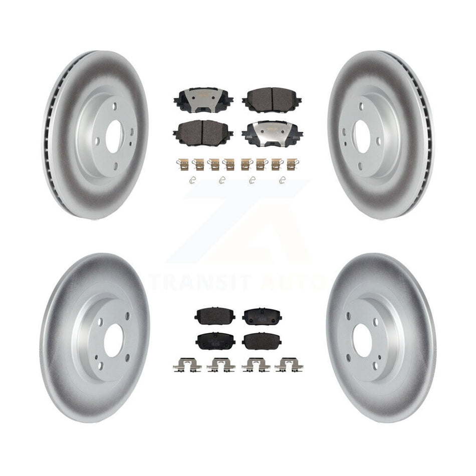Front Rear Coated Brake Rotors Ceramic Pad Kit For Mazda MX-5 Miata Without Brembo Brakes KGT-103178