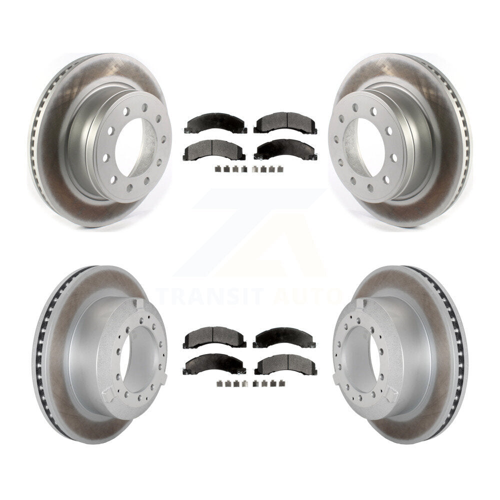 Front Rear Coat Brake Rotor Ceramic Pad Kit For Ram Dodge Sterling Truck 4500 5500 Bullet KGT-103179