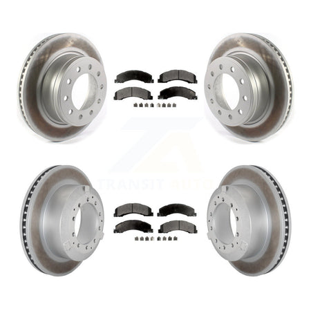 Front Rear Coat Brake Rotor Ceramic Pad Kit For Ram Dodge Sterling Truck 4500 5500 Bullet KGT-103179