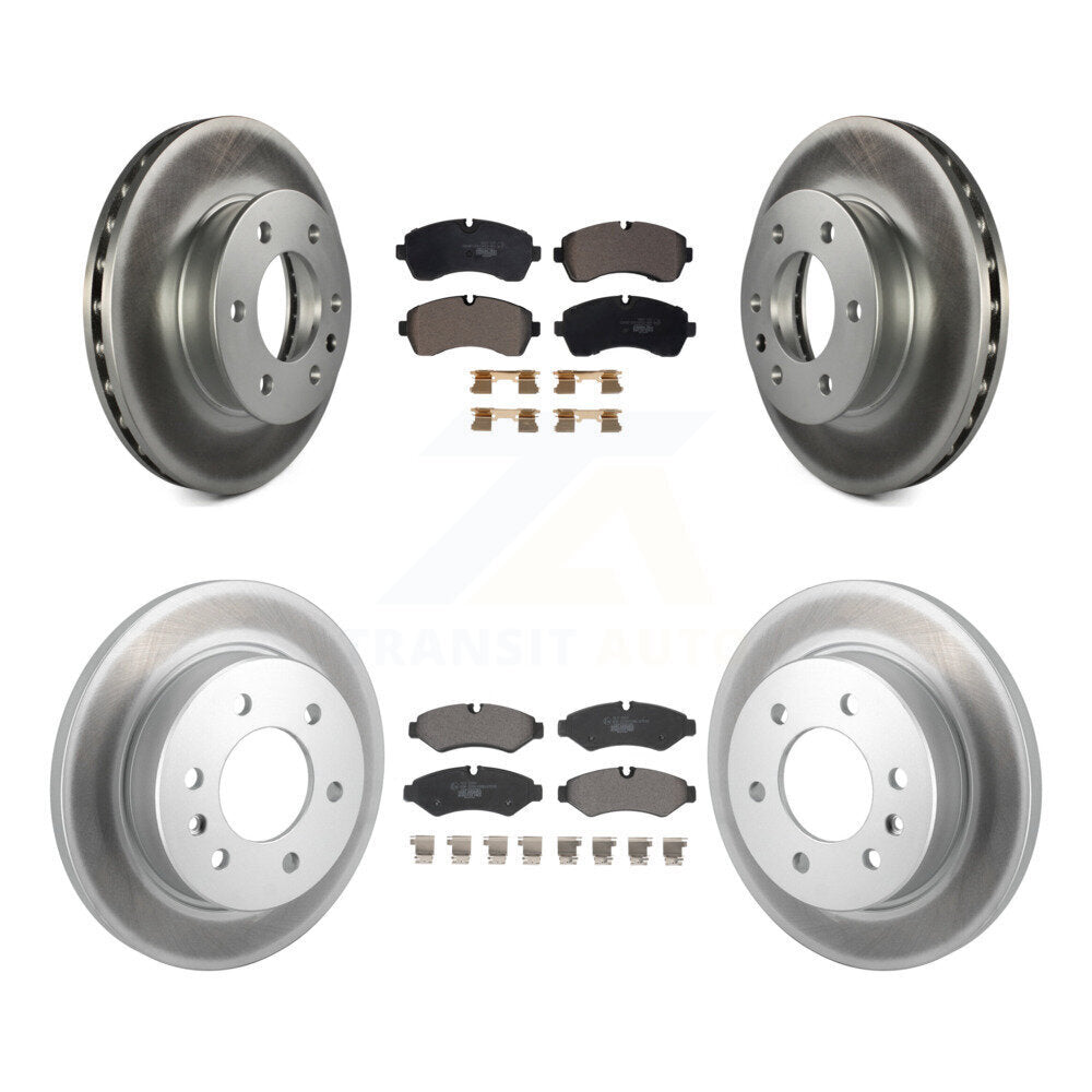 Front Rear Coated Brake Rotor & Ceramic Pad Kit For Mercedes-Benz Sprinter 2500 3500 4500 KGT-103187