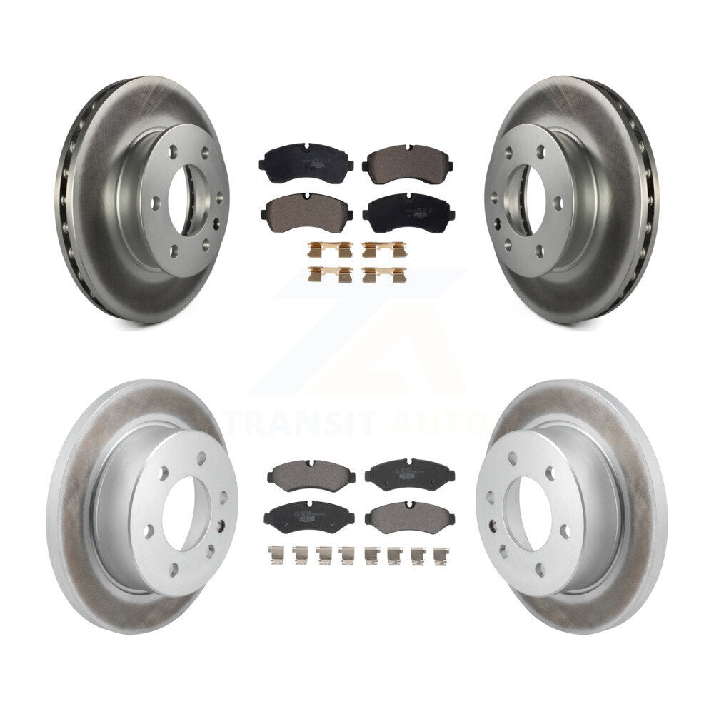 Front Rear Coated Brake Rotor & Ceramic Pad Kit For Mercedes-Benz Sprinter 2500 3500 1500 KGT-103188