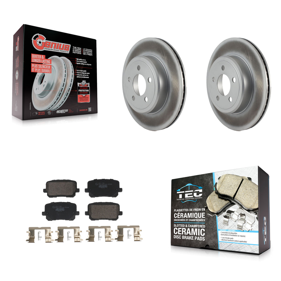 Rear Coated Brake Rotor Ceramic Pad Kit For Dodge Charger With 370mm Diameter Front KGT-103190