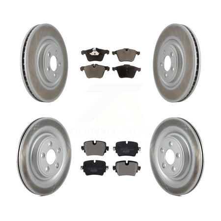 Front Rear Coat Brake Rotors Ceramic Pad Kit For 16 Jaguar XJ With Electric Parking KGT-103204