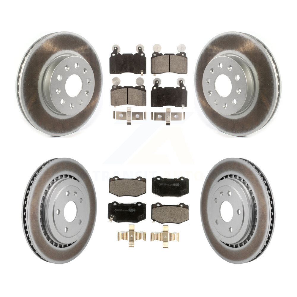 Front Rear Coat Brake Rotors Ceramic Pad Kit For 2016 Chevrolet Camaro With Brembo Brakes KGT-103206