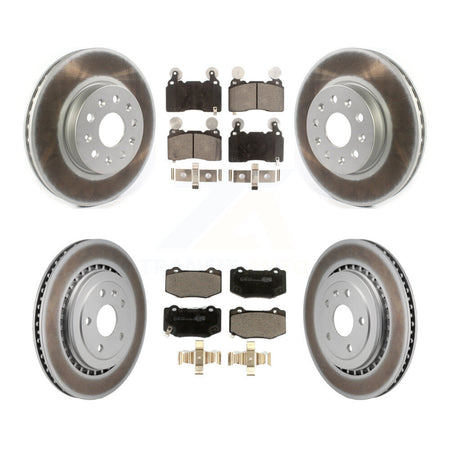 Front Rear Coat Brake Rotors Ceramic Pad Kit For 2016 Chevrolet Camaro With Brembo Brakes KGT-103206