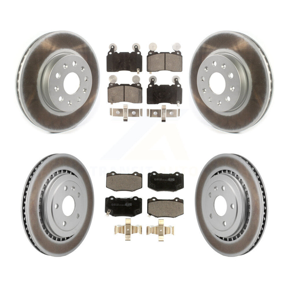 Front Rear Coat Brake Rotors Ceramic Pad Kit For 2016 Chevrolet Camaro With Brembo Brakes KGT-103206
