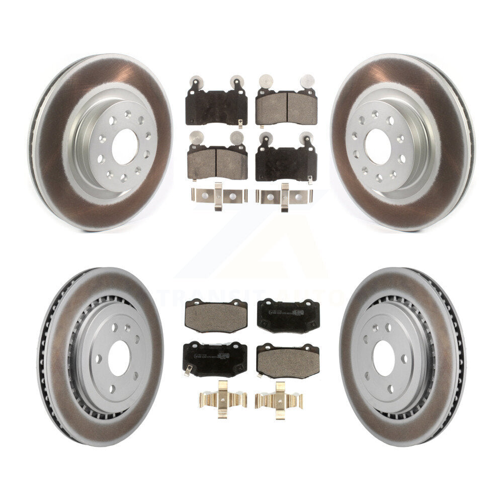 Front Rear Coat Brake Rotors Ceramic Pad Kit For 2016 Chevrolet Camaro With Brembo Brakes KGT-103207