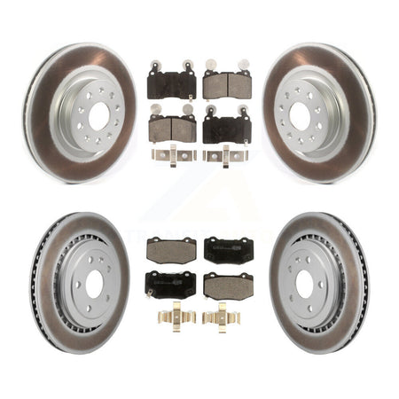 Front Rear Coat Brake Rotors Ceramic Pad Kit For 2016 Chevrolet Camaro With Brembo Brakes KGT-103207