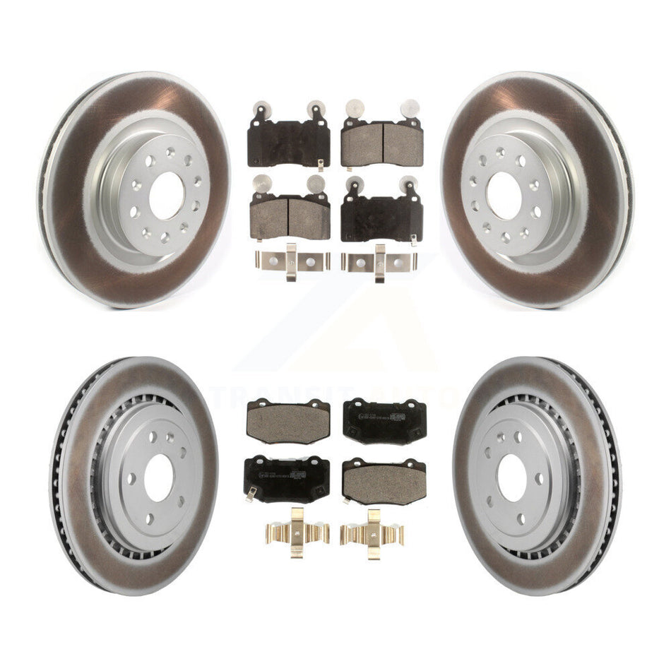 Front Rear Coat Brake Rotors Ceramic Pad Kit For 2016 Chevrolet Camaro With Brembo Brakes KGT-103207