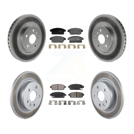 Front Rear Coated Brake Rotor & Ceramic Pad Kit For 2013-2017 Chevrolet Trax Buick Encore KGT-103214