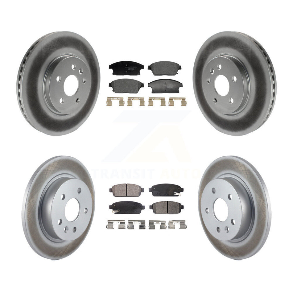 Front Rear Coated Brake Rotor & Ceramic Pad Kit For 2013-2017 Chevrolet Trax Buick Encore KGT-103214
