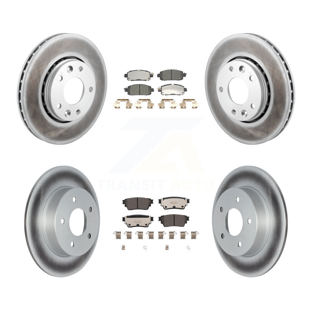 Front Rear Coat Brake Rotors Ceramic Pad Kit For Nissan Kicks SV SR with Disc rear brakes KGT-103218