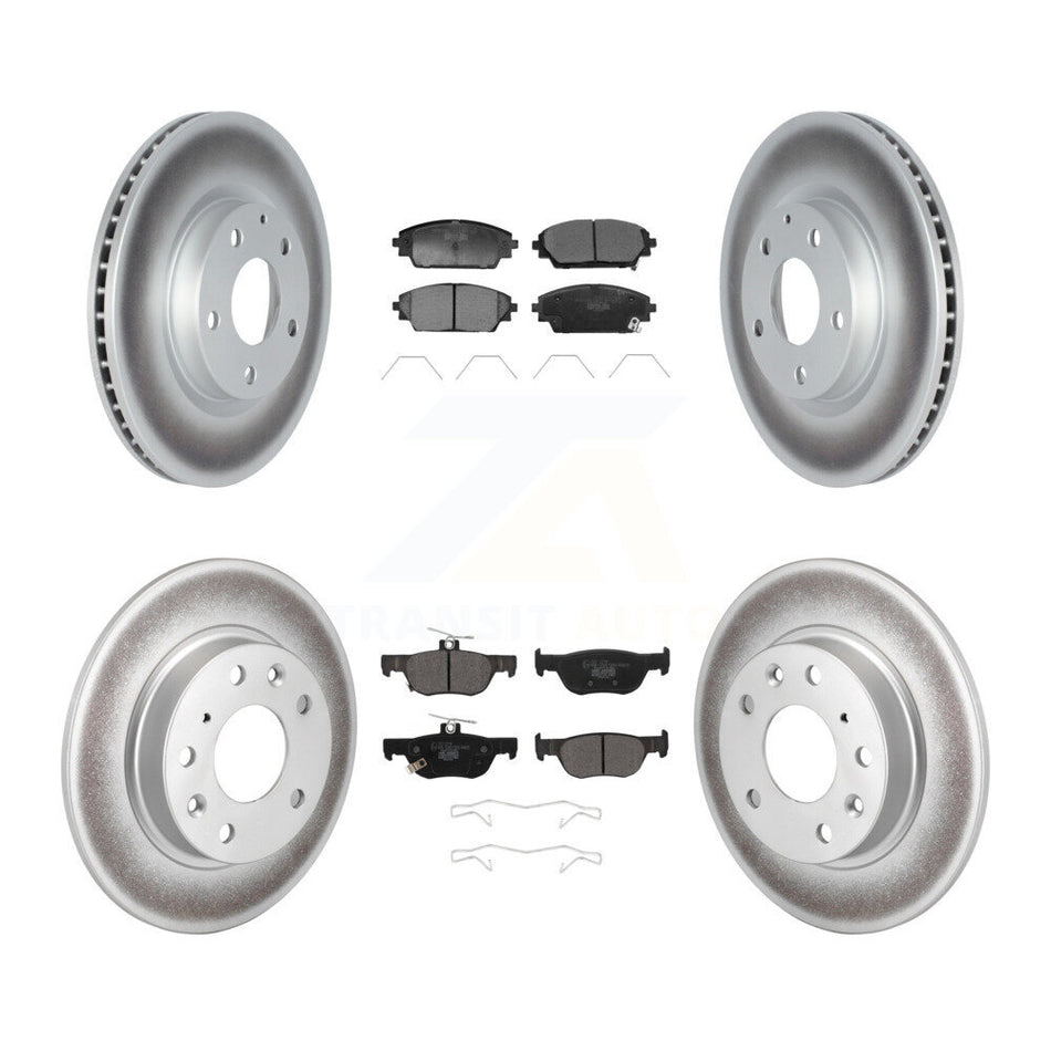 Front Rear Coated Disc Brake Rotors And Ceramic Pads Kit For Mazda CX-30 KGT-103228