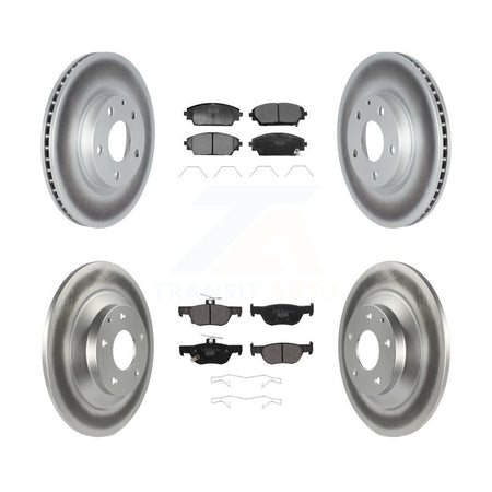 Front Rear Coated Disc Brake Rotors And Ceramic Pads Kit For Mazda CX-30 KGT-103229