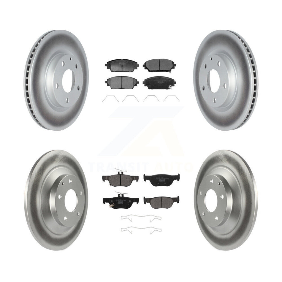 Front Rear Coated Disc Brake Rotors And Ceramic Pads Kit For Mazda CX-30 KGT-103229