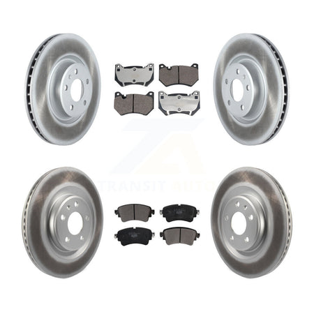 Front Rear Coated Disc Brake Rotors Ceramic Pad Kit For 2018 Audi Q5 With Brembo Calipers KGT-103231