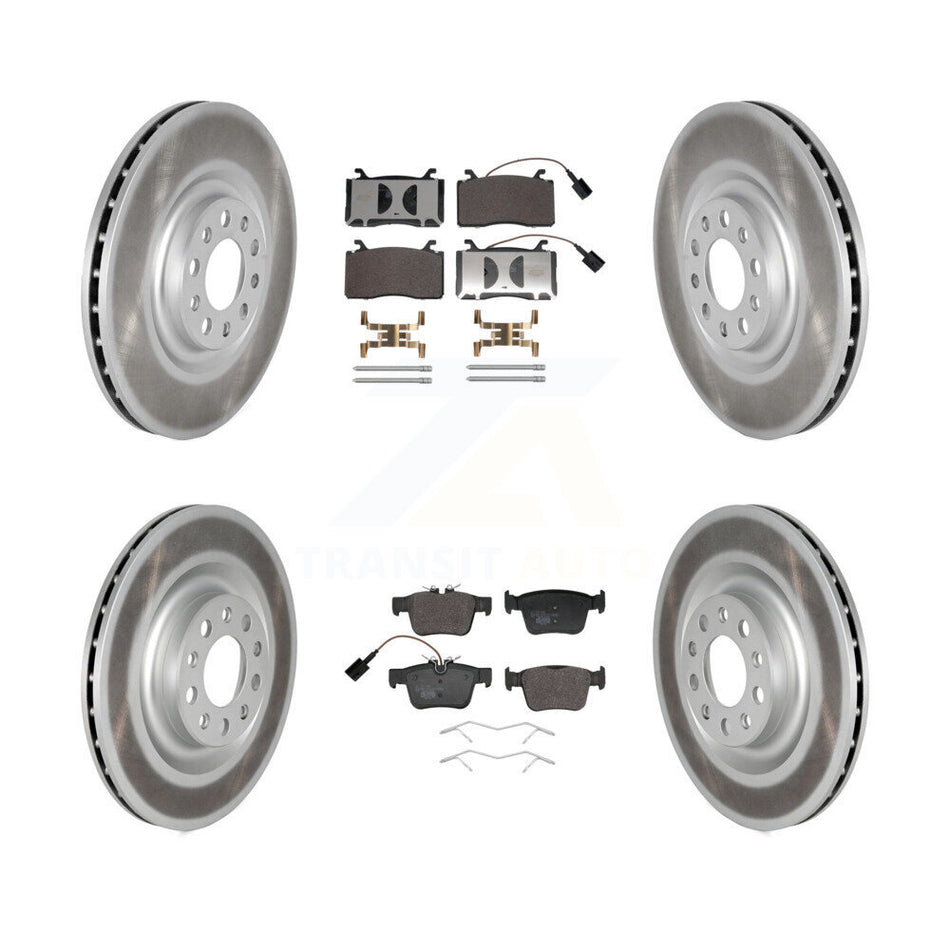 Front Rear Coated Disc Brake Rotors And Ceramic Pads Kit For Alfa Romeo Stelvio Giulia KGT-103232