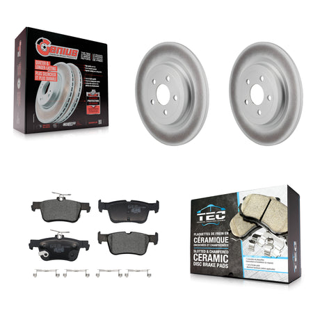 Rear Coated Disc Brake Rotors And Ceramic Pads Kit For 2021-2023 Ford Mustang Mach-E KGT-103277