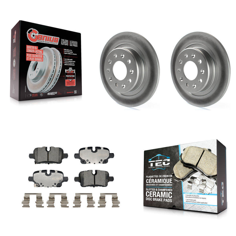 Rear Coated Disc Brake Rotor And Ceramic Pad Kit For Chevrolet Equinox GMC Terrain Malibu KGT-103282