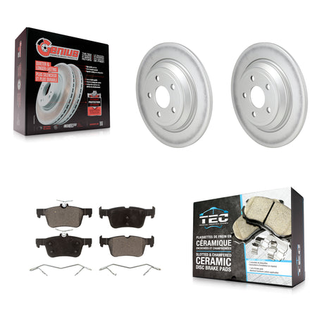 Rear Coated Disc Brake Rotor Ceramic Pad Kit For Ford Escape Bronco Sport Lincoln Corsair KGT-103285