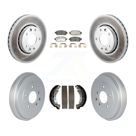 Front Rear Coated Disc Brake Rotors Ceramic Pads And Drum Kit For 2020-2022 Nissan Sentra KGT-103295
