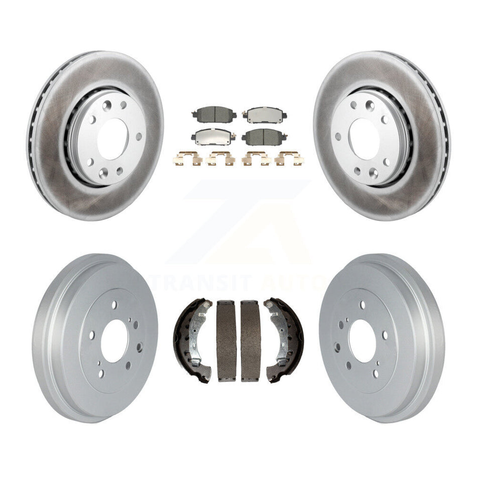 Front Rear Coated Disc Brake Rotors Ceramic Pads And Drum Kit For 2020-2022 Nissan Sentra KGT-103295