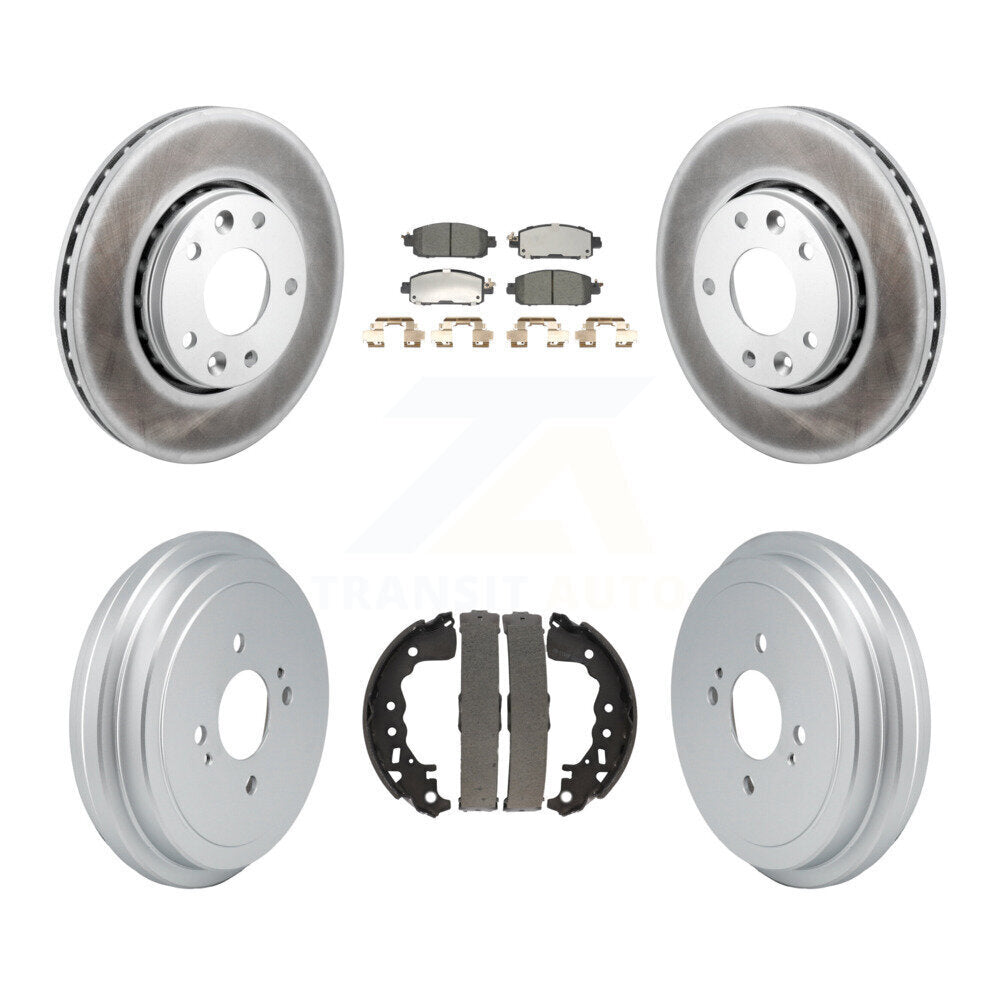 Front Rear Coated Disc Brake Rotors Ceramic Pads And Drum Kit For Nissan Kicks KGT-103297